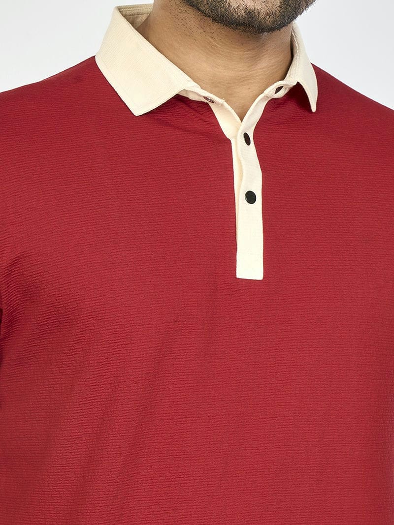 Red Brownie Men's M7 Collar Shirt | M7 Clothing